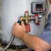 Water heater technician on the Treasure Coast completing an installation